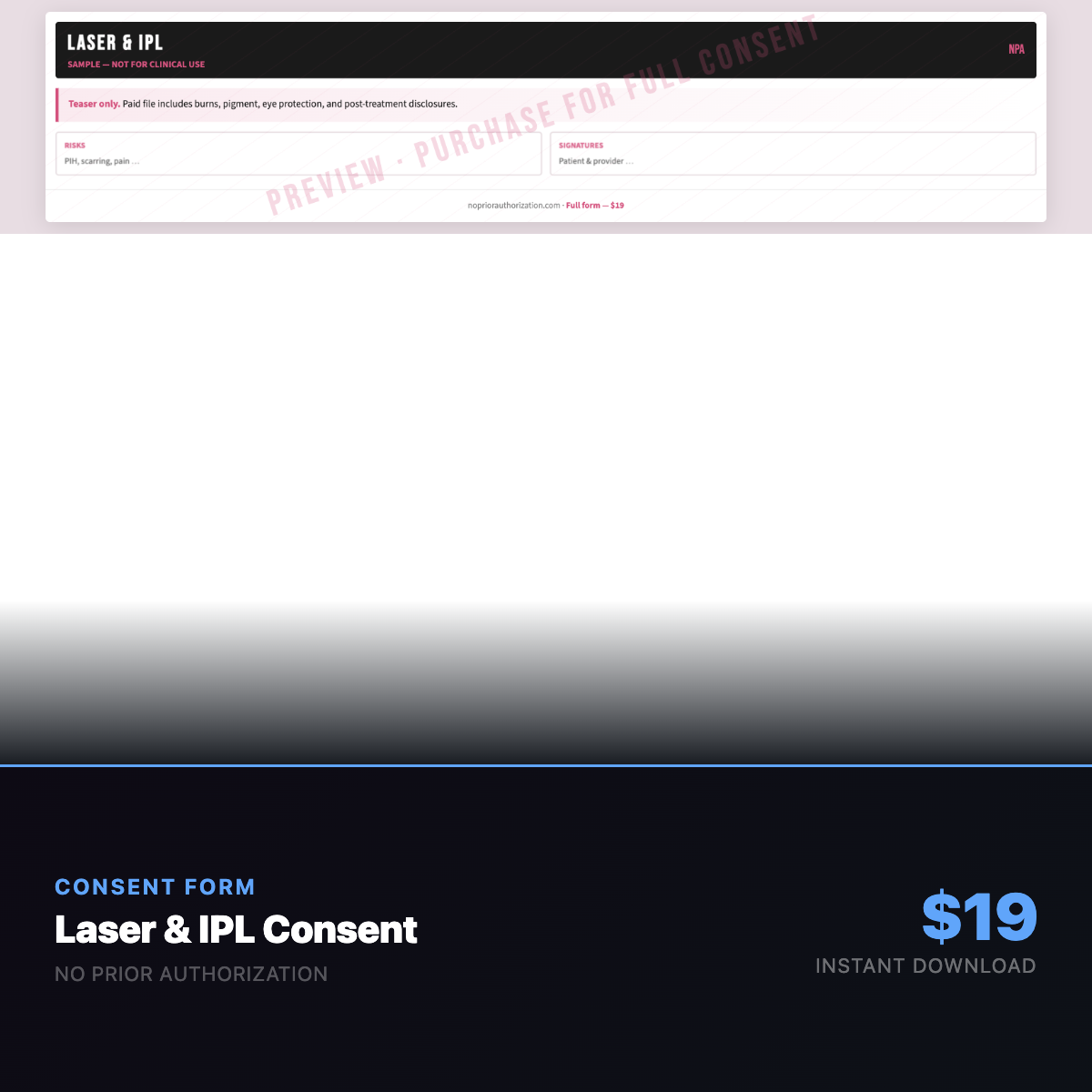Laser & IPL Informed Consent Form