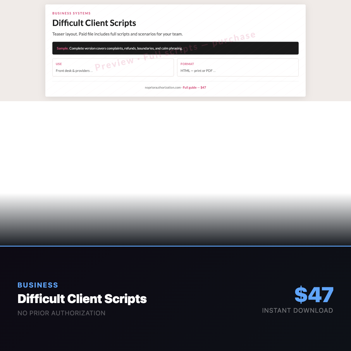 Difficult Client Scripts