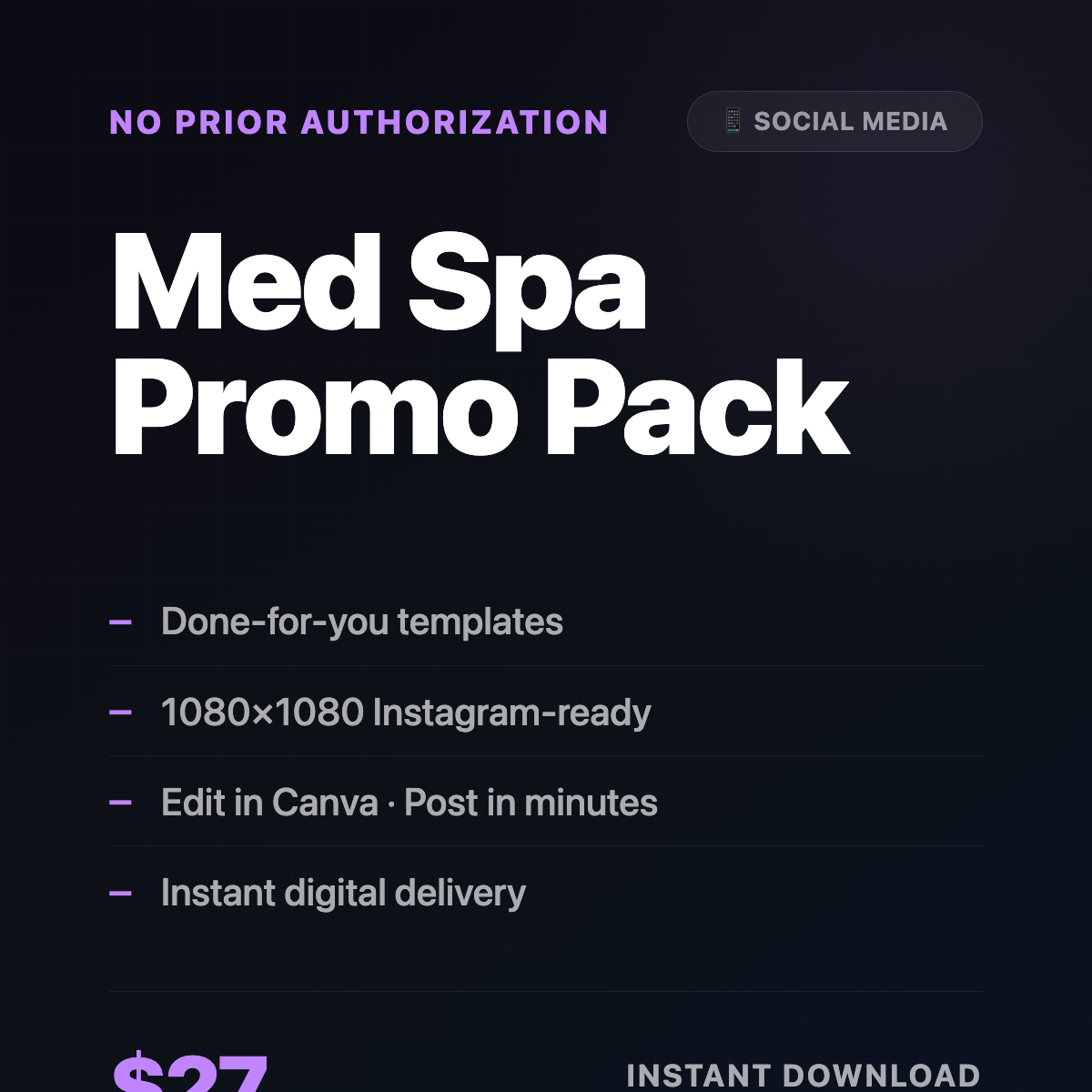 Med Spa Promo Templates Pack