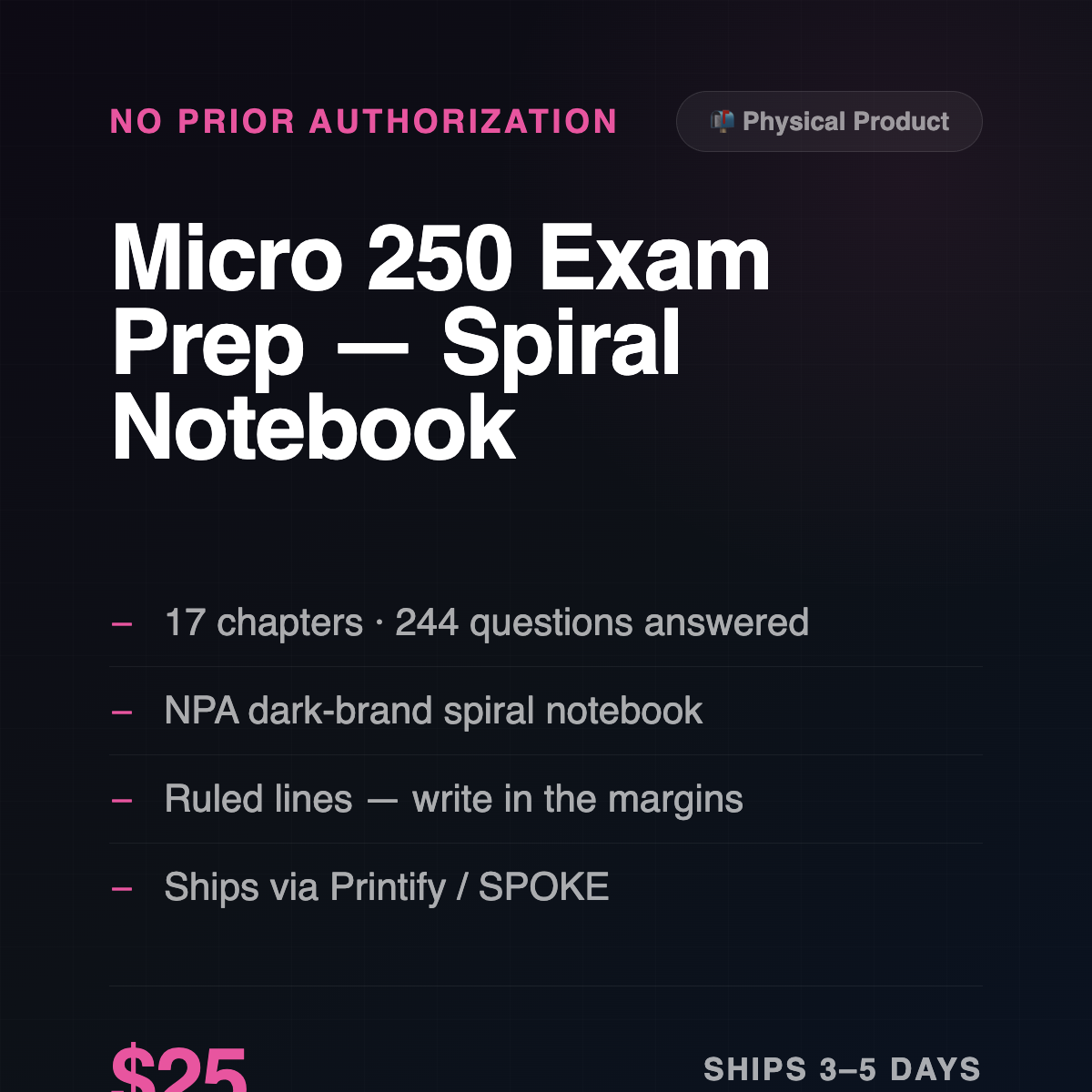 Micro 250 Complete Exam Prep — Spiral Notebook